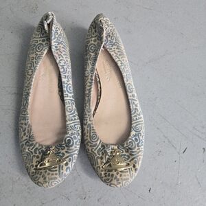 Vivienne Westwood Anglomania Squiggle Print Ballet Flats Orb Logo Size 36